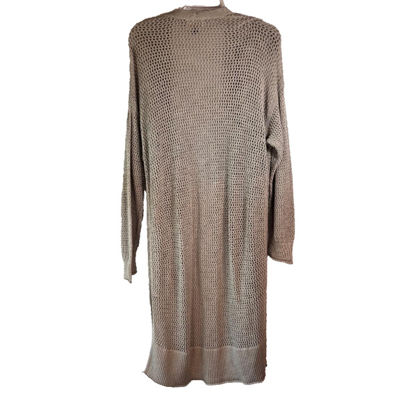 Universal Thread Maxi Open Knit Open Cardigan Beige Womens Size XXL Boho Peasant - Picture 2 of 6